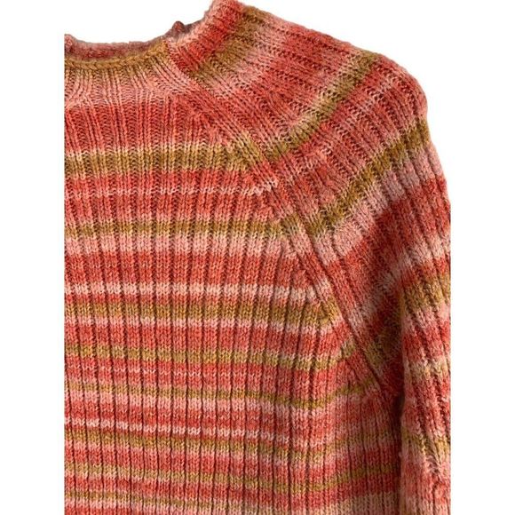 t. la Anthro Drea Raglan Stripe Space Dye Sweater Top Pullover Medium 6345 NWT - Picture 6 of 15